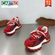 卡帝樂(lè )鱷魚(yú)（CARTELO）2025早秋新款時(shí)尚百搭小個(gè)子厚底休閑鞋拼色老爹鞋潮系帶紅色女鞋 紅色【單里】 37