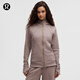 lululemon丨Scuba 女士拉鏈連帽衫 *加絨 LW3JMGS 雜色灰玫棕/金 XS /4
