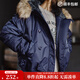 馬登工裝美式復古N2A毛領(lǐng)派克服藍色座山雕短款棉服夾克外套男冬 海軍藍 【男款棉服/棉襖男/棉衣外套男高級感/厚衣服】 2XL