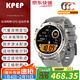 KPEP【六星雙頻定位】GPS北斗登山跑步越野跑步游泳配速運動(dòng)軌跡鐵人三項血氧心率戶(hù)外運動(dòng)智能手表 鋼色機身+灰色表帶