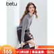 百圖（betu）女裝2025年冬季新款毛衣撞色領(lǐng)簡(jiǎn)約顯瘦長(cháng)袖針織衫上衣女2510T35 灰色 M
