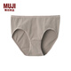 MUJI 女式  彈力 中腰內褲 女士女生 三角褲 FCE29A5A 深咖啡色 XL （165/95A）