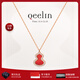 Qeelin圣誕禮物麒麟官方Wulu系列18K玫瑰金紅瑪瑙鑲鉆葫蘆項鏈 紅瑪瑙（petite） 均碼