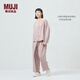 MUJIIDEE 女式 漢麻混 平紋褲子 女款 休閑褲 長(cháng)褲 春季 GA37CC5S 淺粉紅色 均碼 （165/72A）
