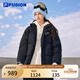 FILA FUSION斐樂(lè )潮牌羽絨服女冬季情侶時(shí)尚保暖外套男女 正黑色-T11U416901FBK 預售 M 170/92A/M