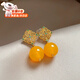 溥畔【金秋蜜果】新中式鏤空花窗耳釘文藝復古中國風(fēng)氣質(zhì)輕奢耳環(huán) 新中式耳釘一對