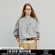 初語(yǔ)衛衣女2025秋季新款拼接針織條紋插畫(huà)師聯(lián)名貓咪刺繡棉質(zhì)上衣 花灰色 M