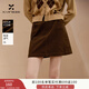 香影美拉德咖色燈芯絨半身裙女2025冬季新款復古高腰a字包臀短裙 咖色 S 155/80A/85-95斤