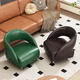 霏睿實(shí)木小凳子客廳家用萬(wàn)向輪小板凳網(wǎng)紅溜溜凳沙發(fā)凳換鞋靠背小椅子 靠背椅-墨綠色/加固靜音輪/貓爪皮