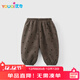 優(yōu)奇嬰兒褲子男女寶寶秋冬加絨休閑衛褲兒童早秋保暖褲加厚外穿束腳褲