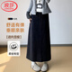 浪莎高腰開(kāi)叉半身裙女秋冬2025新款休閑百搭顯瘦A字長(cháng)裙松緊抽繩衛裙