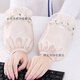 途尊新款短款韓版雙層袖套女蕾絲袖頭秋冬季休閑套袖防污辦公學(xué)生上班 袖套華麗麗（淺）米色