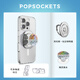 PopSockets【流沙】泡泡騷手機支架氣囊伸縮防摔粘貼指環(huán)扣磁吸圓啪嗒 精靈泉水+流光銀【站立】啪嗒盤(pán)