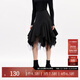 VEROMODA半身裙女秋冬新款高腰網(wǎng)紗拼接設計優(yōu)雅浪漫氣質(zhì) 黑色-S59 170/72A/L/R