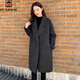 AEMAPE深灰色毛呢大衣女式中長(cháng)款2026秋冬季新款高端氣質(zhì)小個(gè)子呢子外套 深灰色 夾棉加厚 M 105-115斤