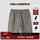 Karl Lagerfeld休閑短褲春季流行穿搭男士寬松直筒褲子老佛爺男裝1K1C10404034 咖色 52