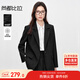 尚都比拉氣質(zhì)通勤西裝女秋季免打理寬松小西服高智感休閑外套 黑色  L 