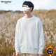 MMOPTOP純色圓領(lǐng)毛衣男女冬加厚內搭毛衫寬松百搭打底針織衫2020白色XL