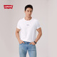Levi's李維斯男士短袖T恤柔軟舒適時(shí)尚印花復古百搭 白色 000S5-0000 L