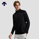 DESCENTE迪桑特TRAINING男士SOLOTEX長(cháng)袖半拉鏈貼身保暖針織衫 BK-黑色 L (175/96A)