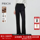PRICH【綿羊毛】時(shí)尚通勤直筒褲休閑褲冬季新款高腰長(cháng)褲女 19黑色 M 160