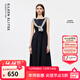 朗姿歐洲EiLEEN ELITEE2025年秋新款高級感無(wú)袖A字時(shí)尚氣質(zhì)連衣裙 暮色藏藍色 S