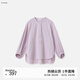 播法式寬松花式襯衫女25秋季新品粉色氣質(zhì)襯衣女DDS3HD5007 P10絳紫 S