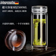 Mercede德國精工高檔雙層水晶玻璃保溫杯泡茶水分離辦公商務(wù)禮物 雙層500ML-透明弧面蓋-商務(wù)禮盒