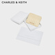 CHARLES&KEITH女士絎縫菱格迷你卡包錢(qián)包生日禮物送女友CK6-50680926 Butter Yellow奶油黃色 6個(gè)