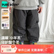 博睿恩【加絨加厚】?jì)和狙澴?025年新款保暖男女寶寶寬松百搭運動(dòng)褲 深灰 130