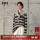 麥檬MM復古咖色條紋披肩耗牛毛毛針織衫毛衣25冬新款5H1930301X 灰色5H1930301X M （110-125斤）