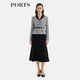 PORTS女撞色束腰二合一連衣裙ALQ9D033WCD047 黑色混色 10