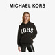 MICHAEL KORS新年禮物奢侈品MK女裝TOP女式寬松百搭長(cháng)袖連帽帽衫衛衣  黑色 M