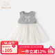 班喜迪女童連衣裙夏裝2025新款洋氣網(wǎng)紗裙子女寶寶公主裙夏季兒童背心裙 灰色 100