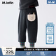 馬·拉?。∕.Latin）馬拉丁兒童褲子25冬裝新款男童女小童抱抱獸蘿卜褲加絨針織長(cháng)褲