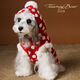 湯尼熊 TAWNEYBEAR小狗狗新年裝秋冬無(wú)袖馬甲外套貓咪雪納瑞泰迪比熊約克夏圣誕保暖 紅色波點(diǎn)外套【連帽款】 M丨背長(cháng)29胸圍44建議5-8斤