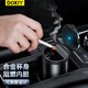 DOKIY車(chē)載煙灰缸帶LED燈汽車(chē)用鋁合金阻燃煙灰缸車(chē)內可拆卸煙缸帶煙夾 【星耀黑】航空級阻燃材質(zhì)-開(kāi)蓋亮燈