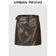 UR2026春季新款女裝琥珀流光風(fēng)腰帶半裙UWG550098+ 棕色 (有內襯) M