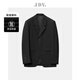 杰帝梵（J.D.V）男裝商場(chǎng)同款早秋新款黑色一?？畚餮b休閑廓形西服外套WMJ3056 黑色 L 180/100B(03)