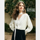 Olrain歐芮兒法式浪漫飄帶波點(diǎn)雪紡衫女裝春季2026新款寬松長(cháng)袖襯衫 波點(diǎn) M