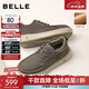 百麗（Belle）男鞋高幫休閑工裝鞋2025冬季新商場(chǎng)同款真皮板鞋加絨8WK01DD5預售 灰色-絨里 40 (250mm)