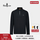 比音勒芬【輕量親膚】春秋季男士百搭輕戶(hù)外抗皺上衣運動(dòng)插肩立領(lǐng)長(cháng)袖T恤