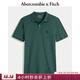 Abercrombie & Fitch【經(jīng)典POLO】小麋鹿圖案男裝25秋季美式短袖T恤上衣124-5231 綠色 S (175/92A)
