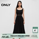 ONLY2025秋季新款度假風(fēng)簡(jiǎn)約U型領(lǐng)中長(cháng)裙吊帶連衣裙女|125107057 H1Z黑色 XL