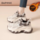 DAPHNE達芙妮厚底運動(dòng)老爹鞋女款冬季加絨輕便時(shí)尚百搭休閑鞋棉鞋女杏色加絨38