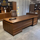 棲衡（XIIBLC）新中式實(shí)木老板桌辦公桌辦公室大板桌總裁桌胡桃木董事長(cháng)大班臺 【胡桃木框架】1.6米老板桌