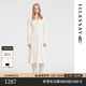 歌力思（ELLASSAY）【博主同款】秋季新款100%綿羊毛東方簡(jiǎn)奢風(fēng)針織連衣裙女B-M029 純凈白 S