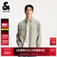杰克·瓊斯（JACK&JONES）男裝秋季新款商務(wù)休閑通勤金屬logo寬松翻領(lǐng)襯衫外套2253O3005 C02倫敦霧 常規 XL