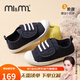 M1&M2童鞋女童帆布鞋男童室內鞋幼兒園室外小白鞋兒童鞋子女學(xué)步鞋398 深藍 30 適合腳長(cháng)18.5cm