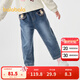 巴拉巴拉童裝兒童長(cháng)褲女童秋冬裝甜美牛仔褲洋氣復古休閑百搭小童 牛仔中藍88201 120